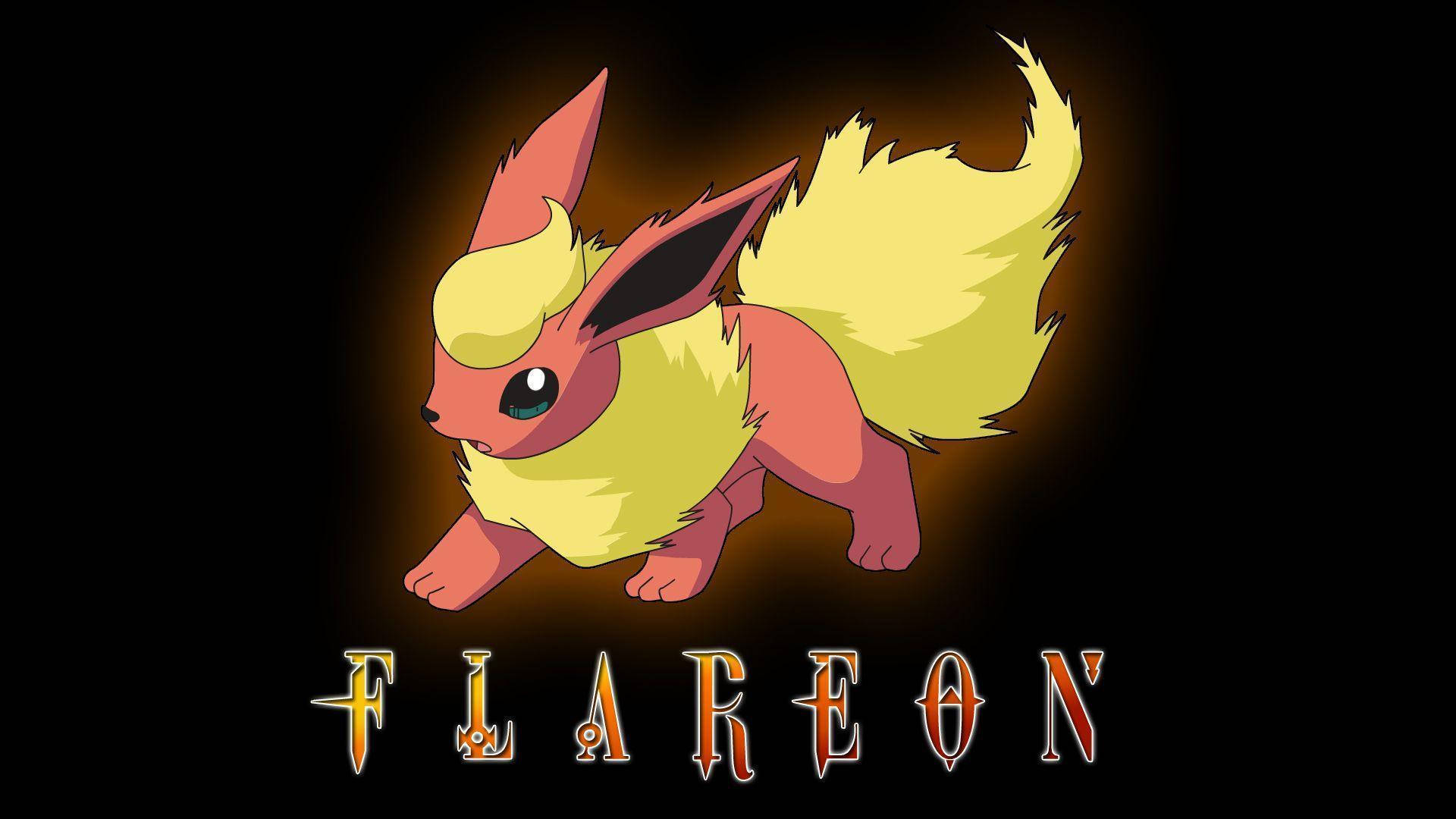 Flareon With Bright Yellow Glow Wallpaper
