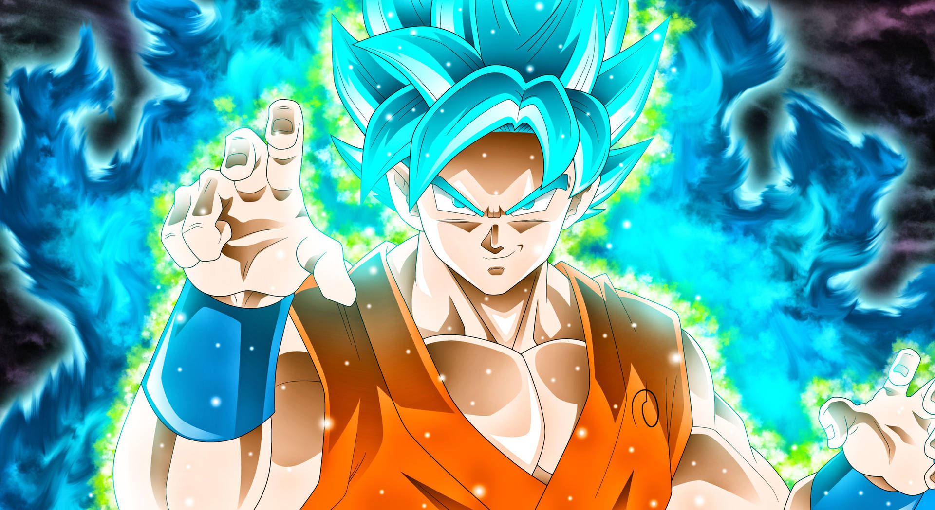 Flaring Son Goku is ready to fight Wallpaper