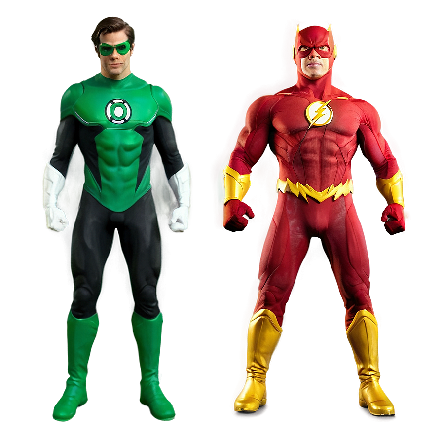 Flash And Green Lantern Png Vmo PNG