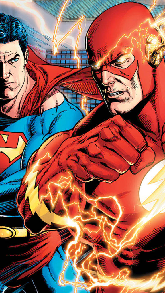 Flash Og Superman Iphone Wallpaper