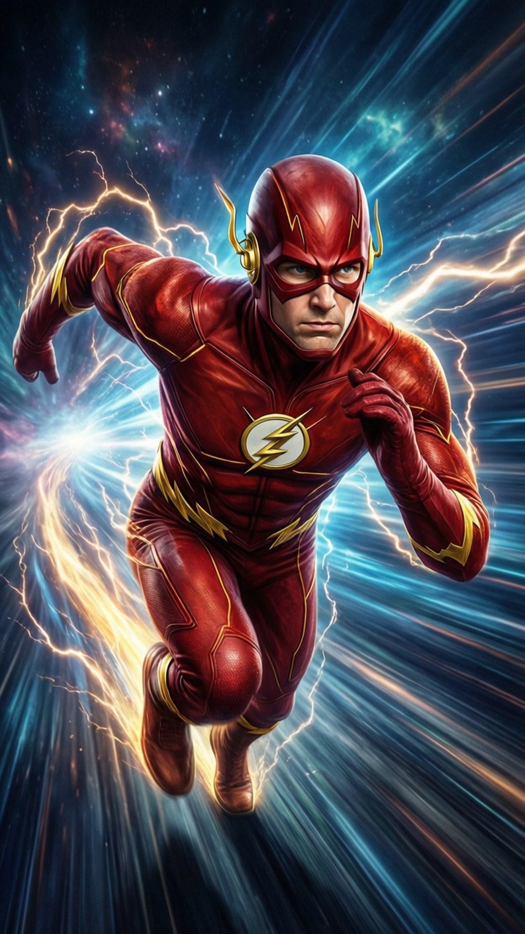 Flash Speed Run Papéis de Parede — Jay Garrick Flash correndo com linhas de velocidade verticais