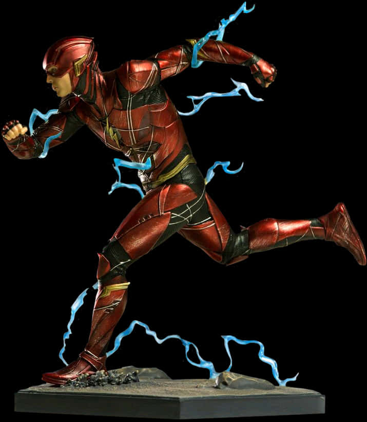Flash Statuein Action Pose PNG