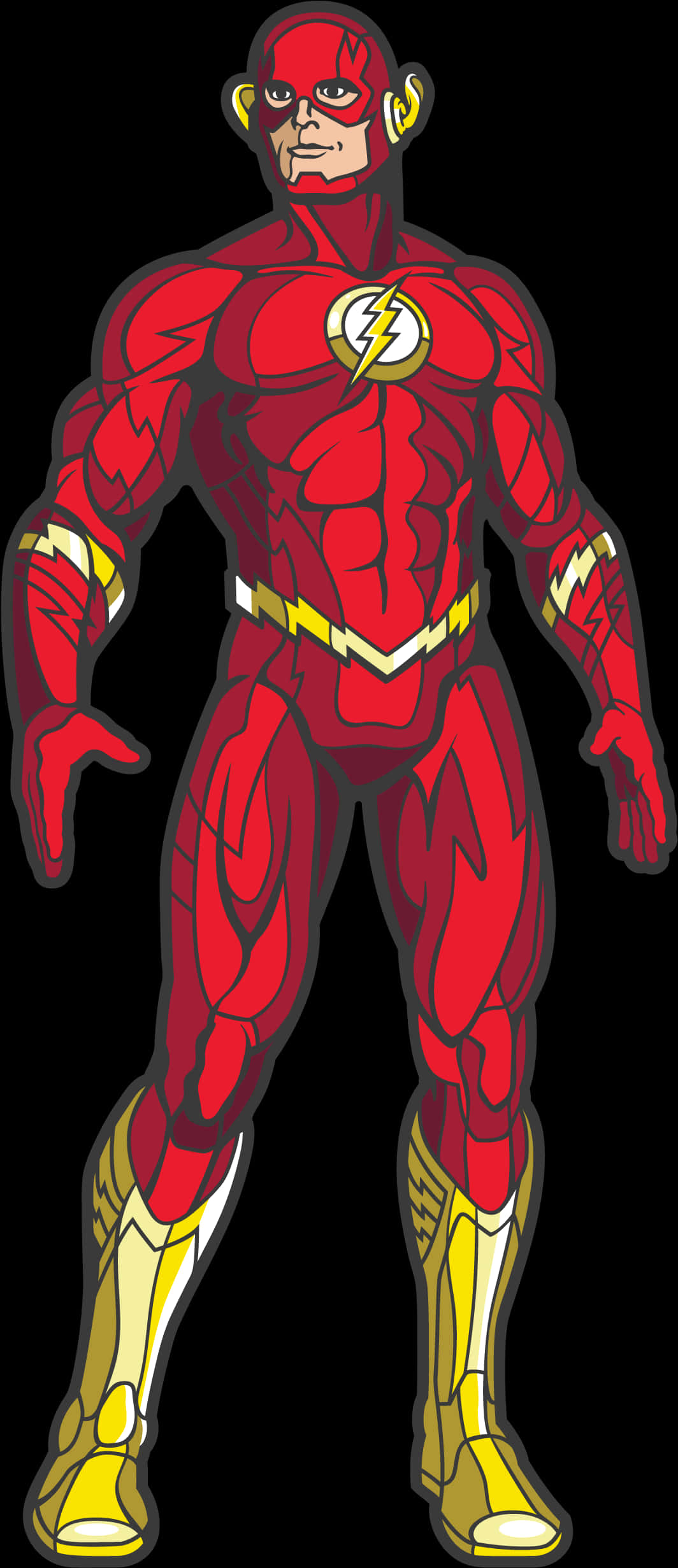 Flash Superhero Illustration PNG