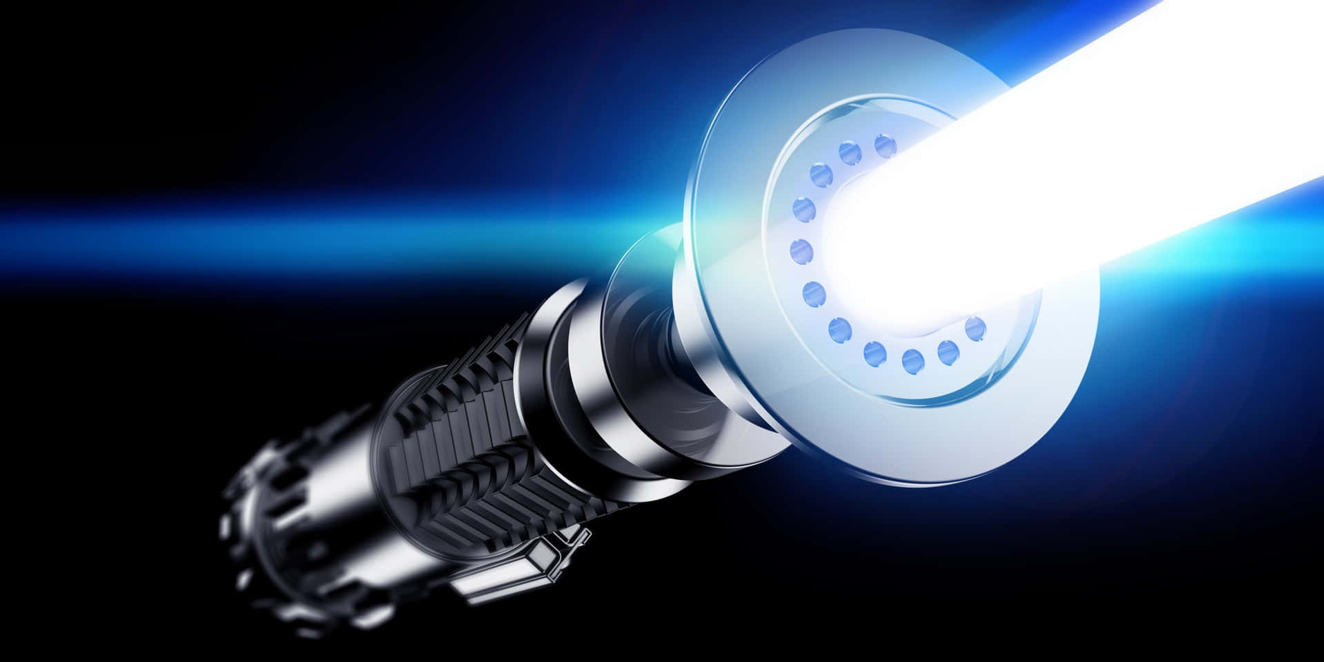 A professional-grade LED flashlight, perfect for night-time activities
