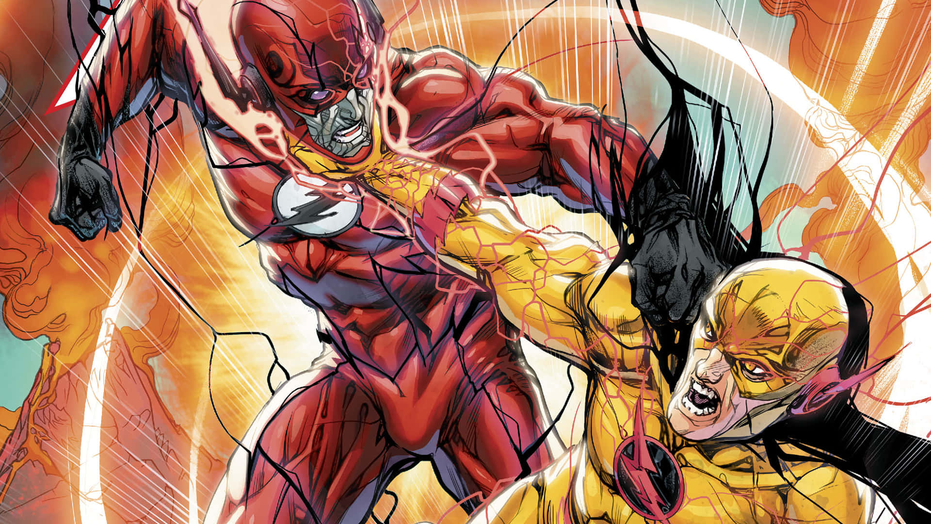 Flashvs Reverse Flash Epic Battle Wallpaper