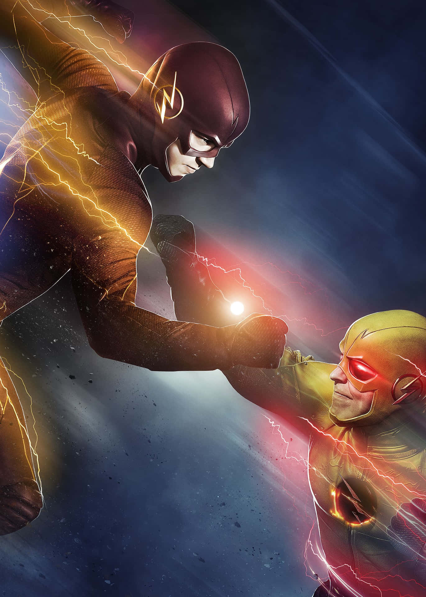 Flashvs Reverse Flash Epic Confrontation Wallpaper