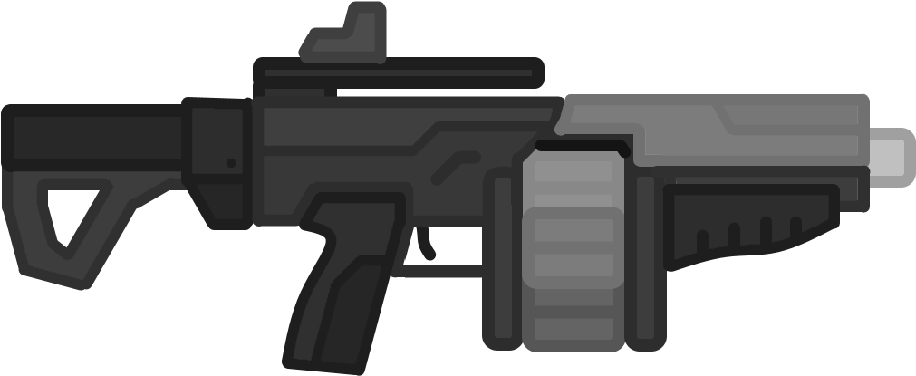 Flat Design Assault Rifle PNG
