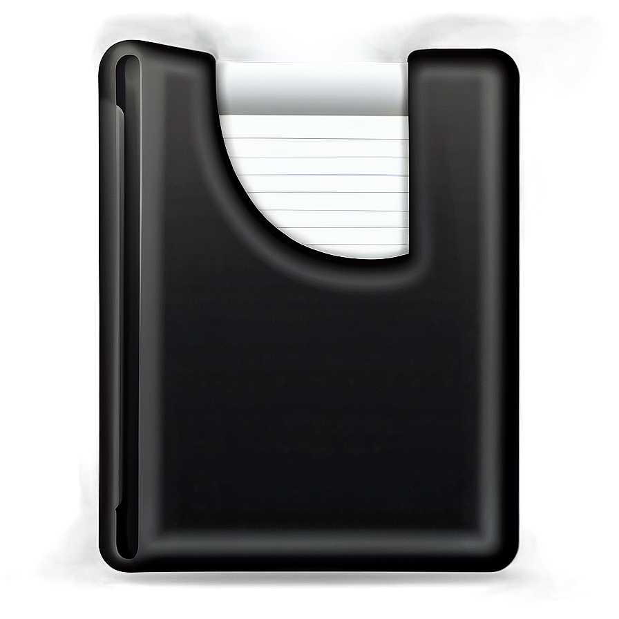 Flat Design Black Folder Png 12 PNG