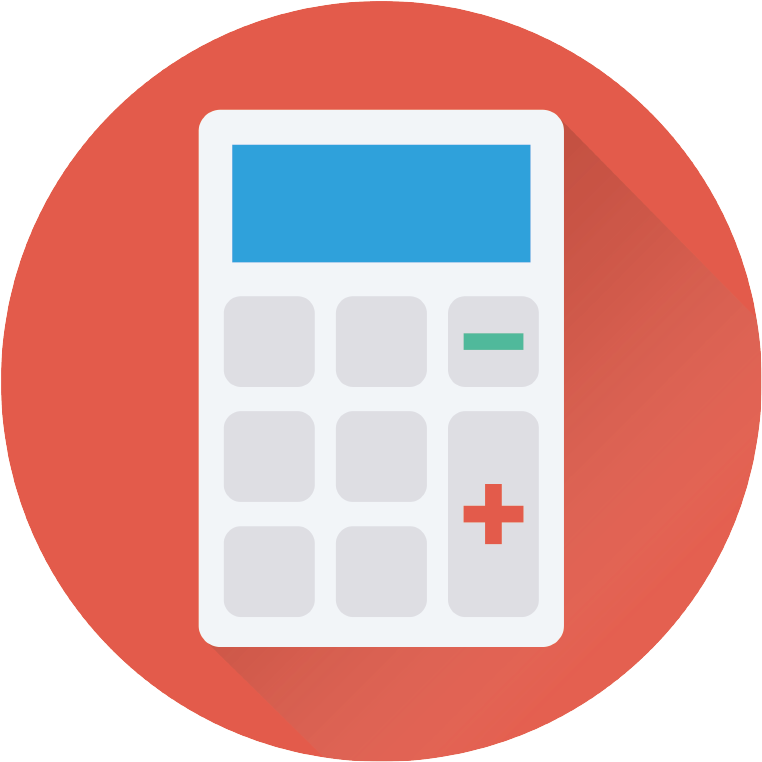 Flat Design Calculator Icon PNG