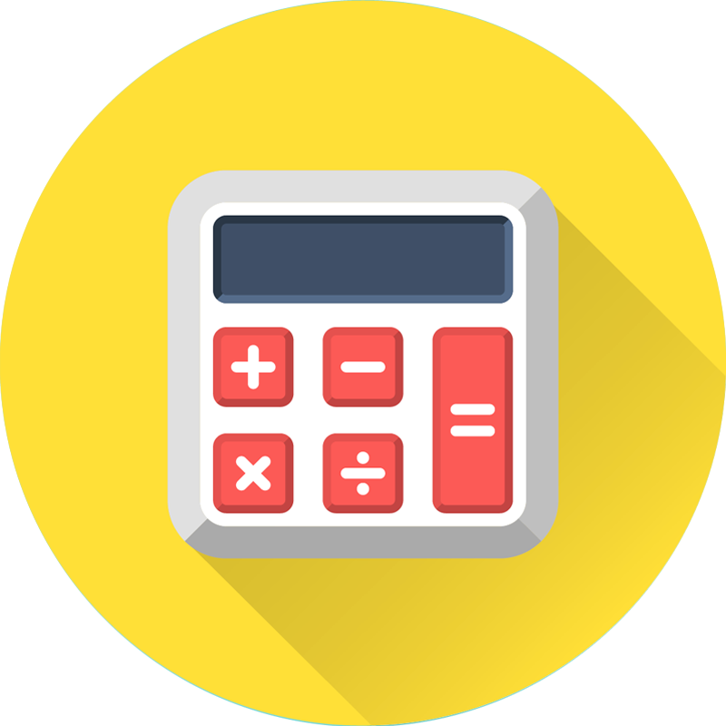 Flat Design Calculator Icon PNG