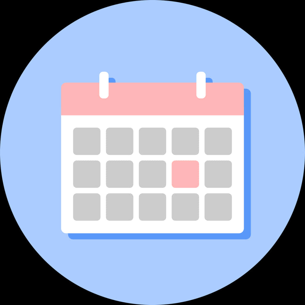 Flat Design Calendar Icon PNG