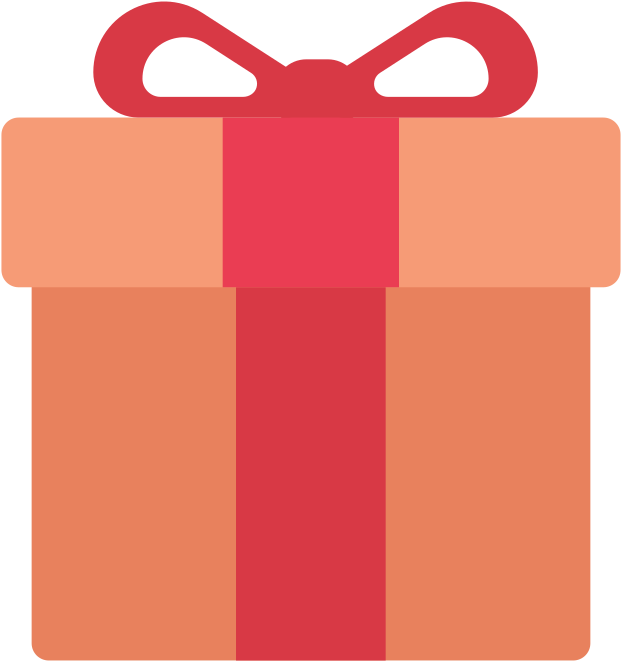 Flat Design Gift Icon PNG