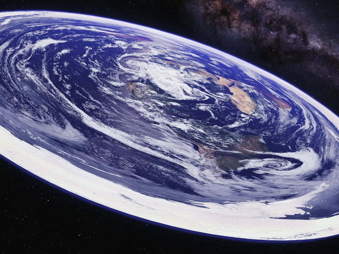 The Earth Is Shown In Space With A Blue Sky