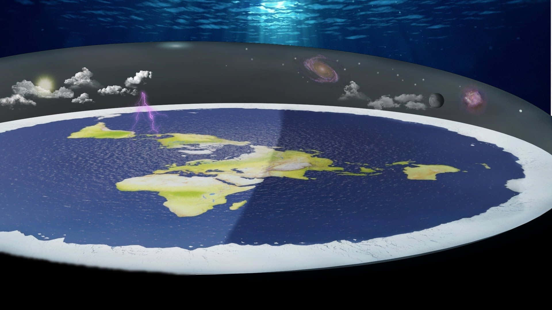 The Earth Is Shown In The Ocean