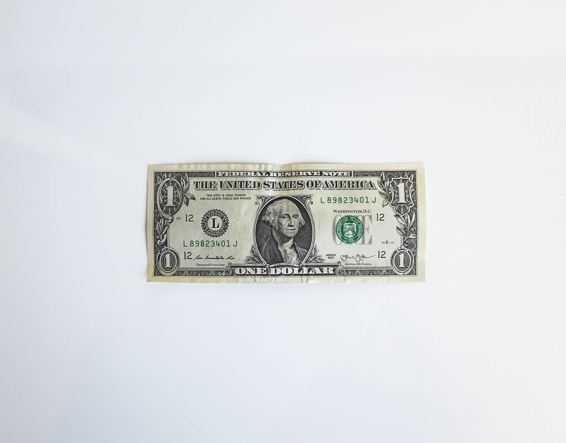 Flat Lay One Dollar Money Wallpaper