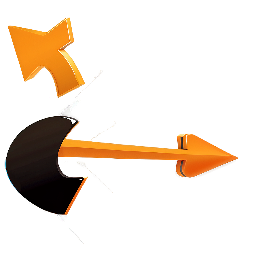 Flat Orange Arrow Png 61 PNG