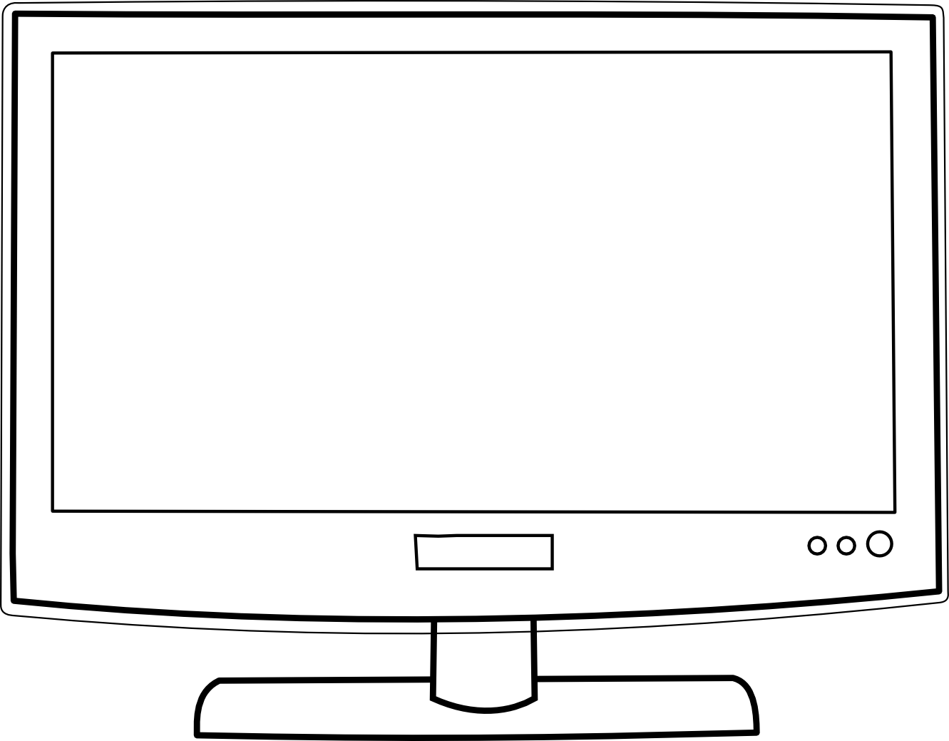 Flat Screen Monitor Clipart PNG