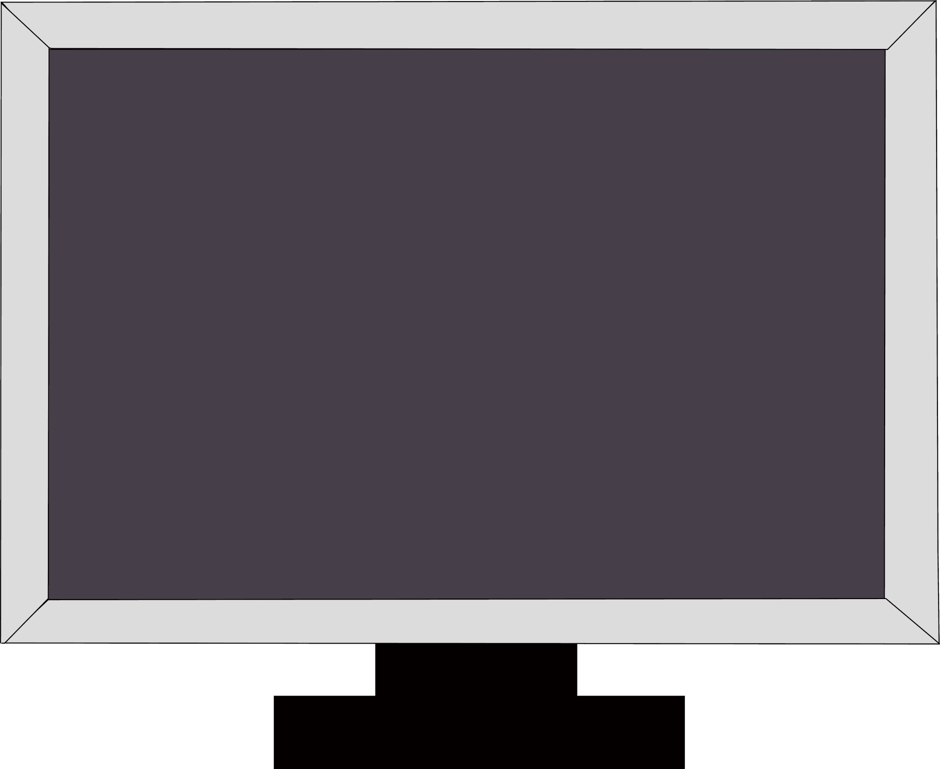 Flat Screen T V Icon Vector PNG