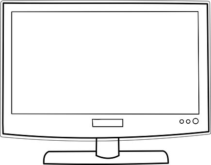 Flat Screen Television Vector PNG