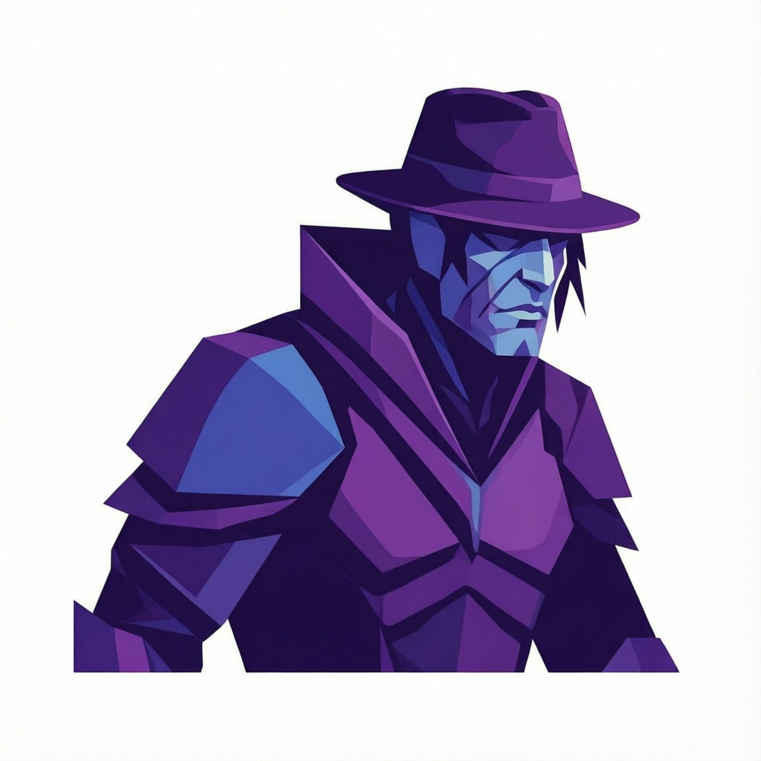 Minimalist vector art of Prowler on white background.