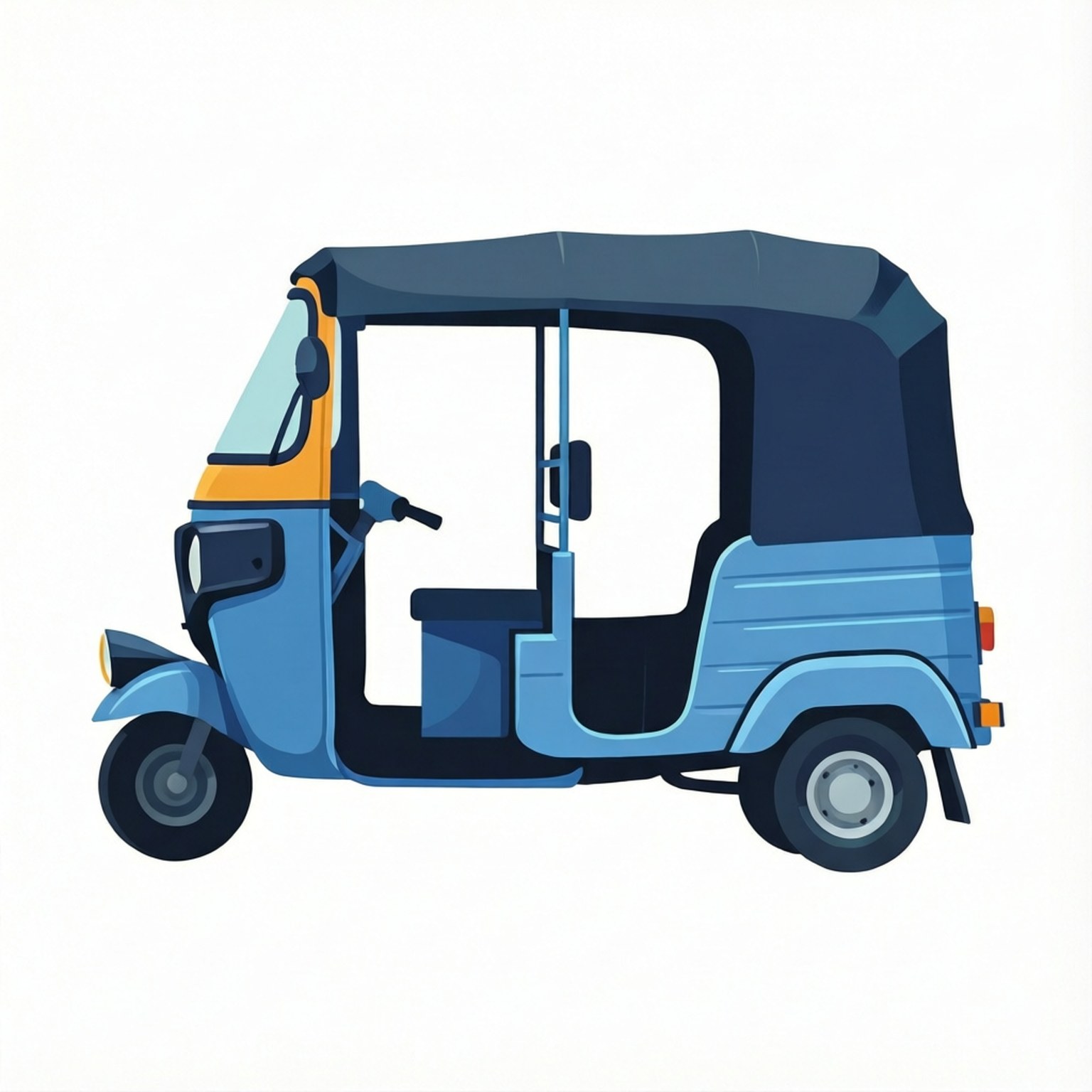 Rickshaw vectoriel plat Fonds d'écran
