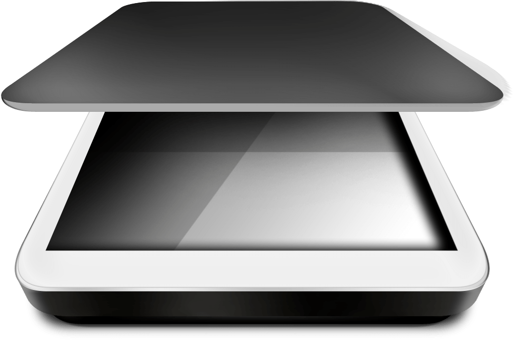 Flatbed Scanner Top View PNG