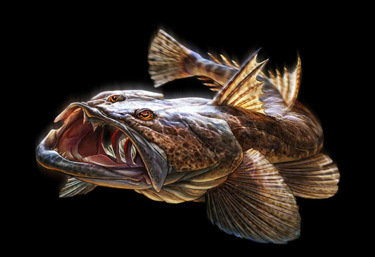 Flathead Catfish Illustration Wallpaper
