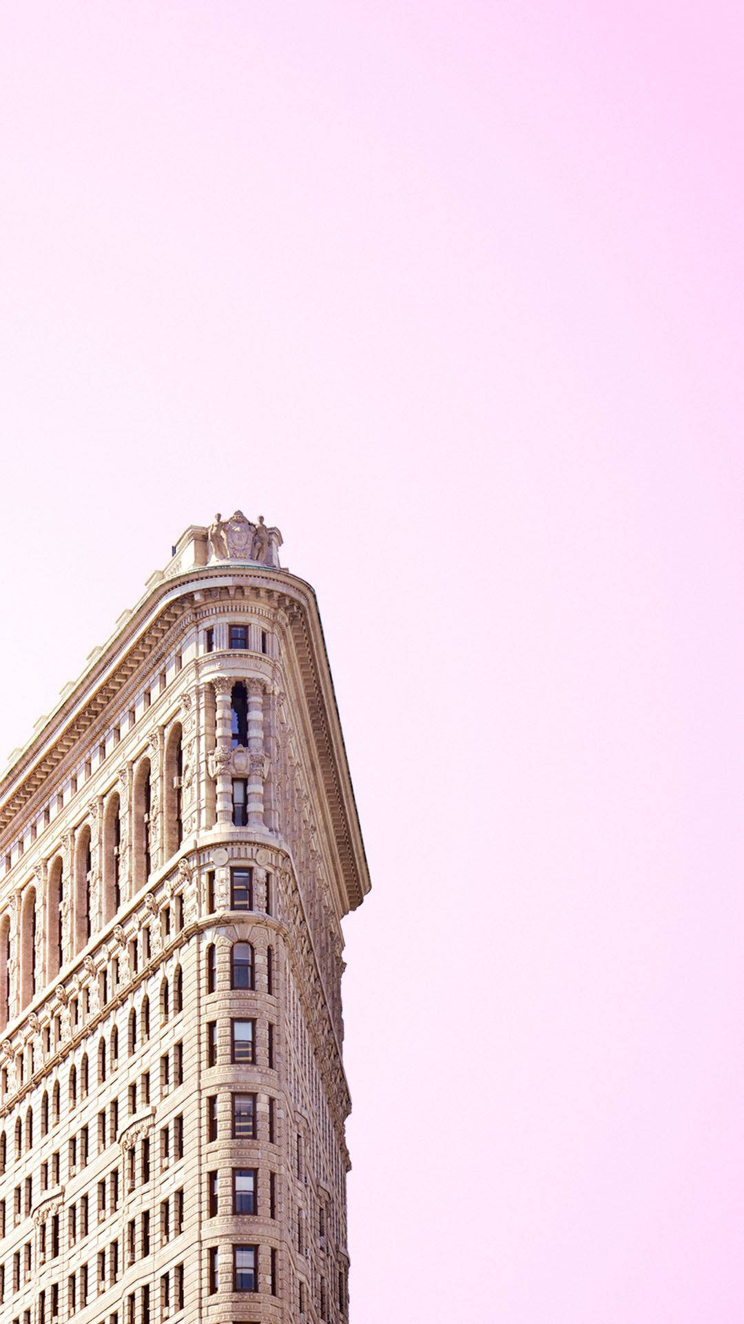 Flatiron Building Pink Sky Wallpaper