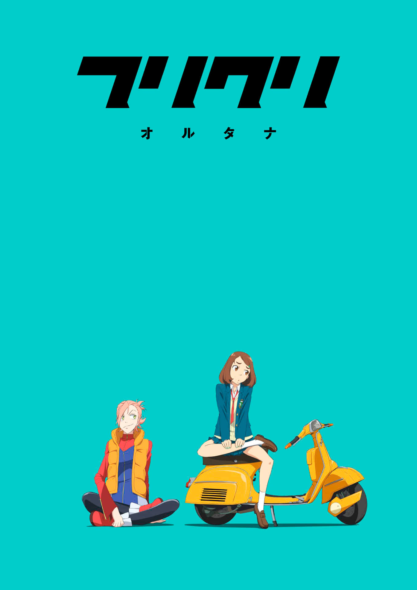 FLCL Alternative Anime Poster with Colorful Characters Wallpaper