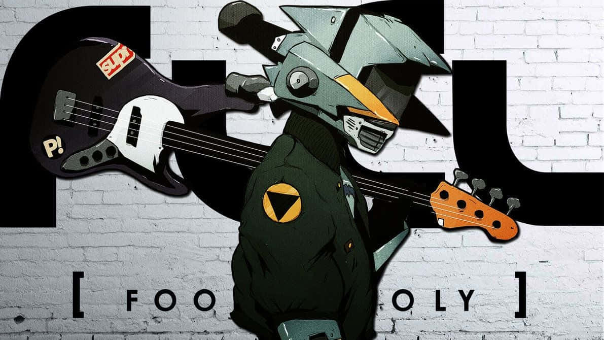 Naota and Canti, characters from the beloved anime series FLCL, in their adventures.