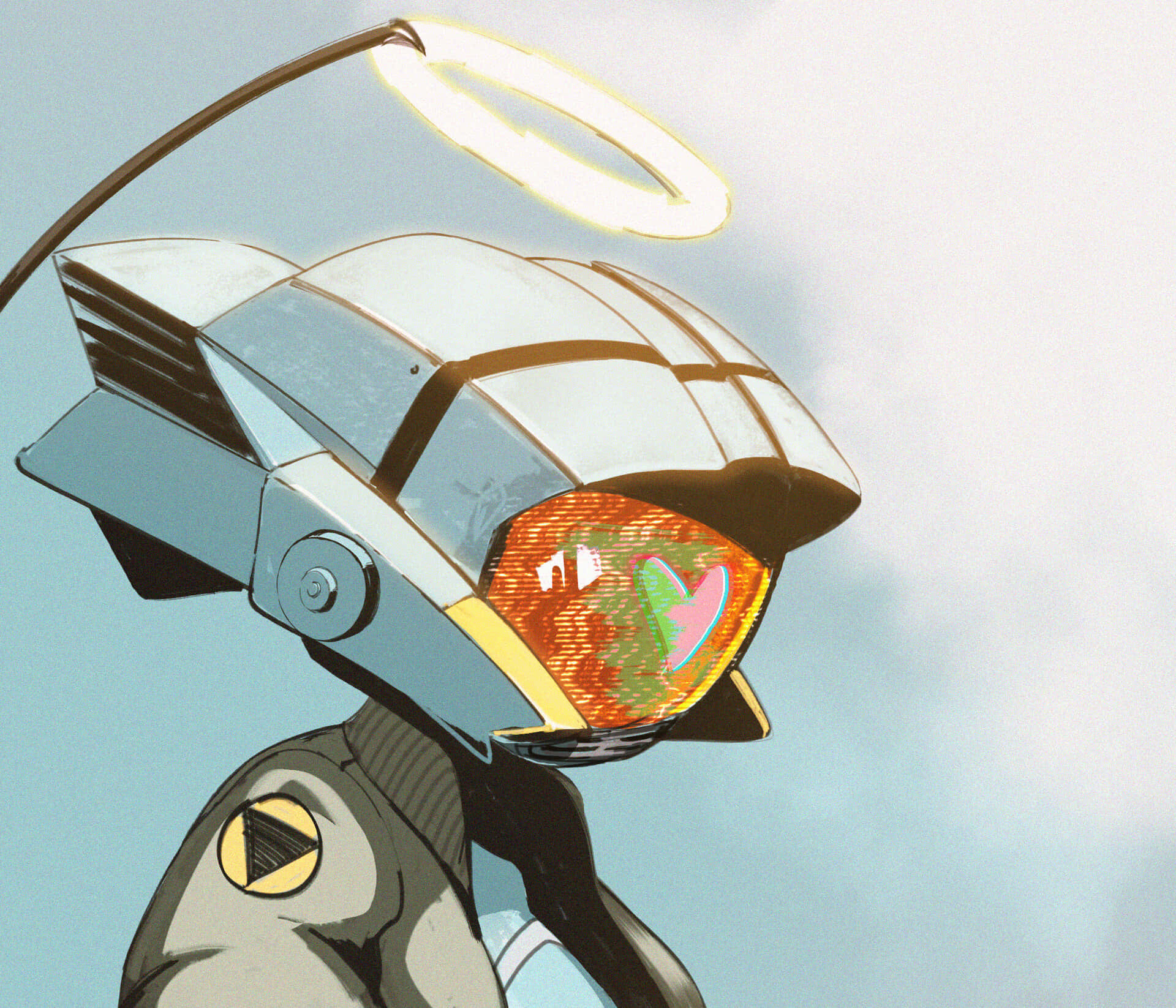 FLCL Canti - The Enigmatic Robot in Action Wallpaper
