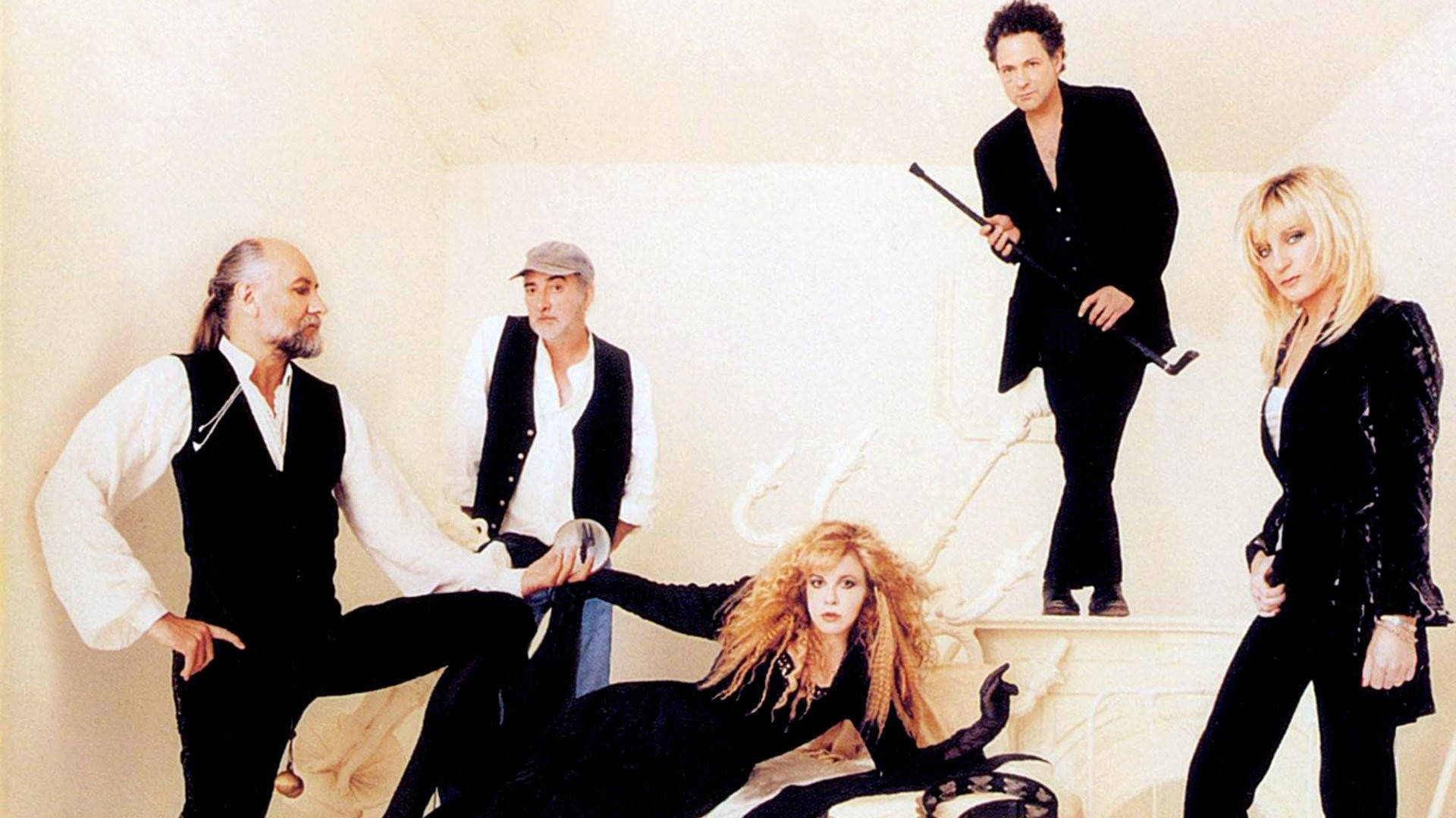 Fleetwood Mac In Black And White Outfits Wallpaper