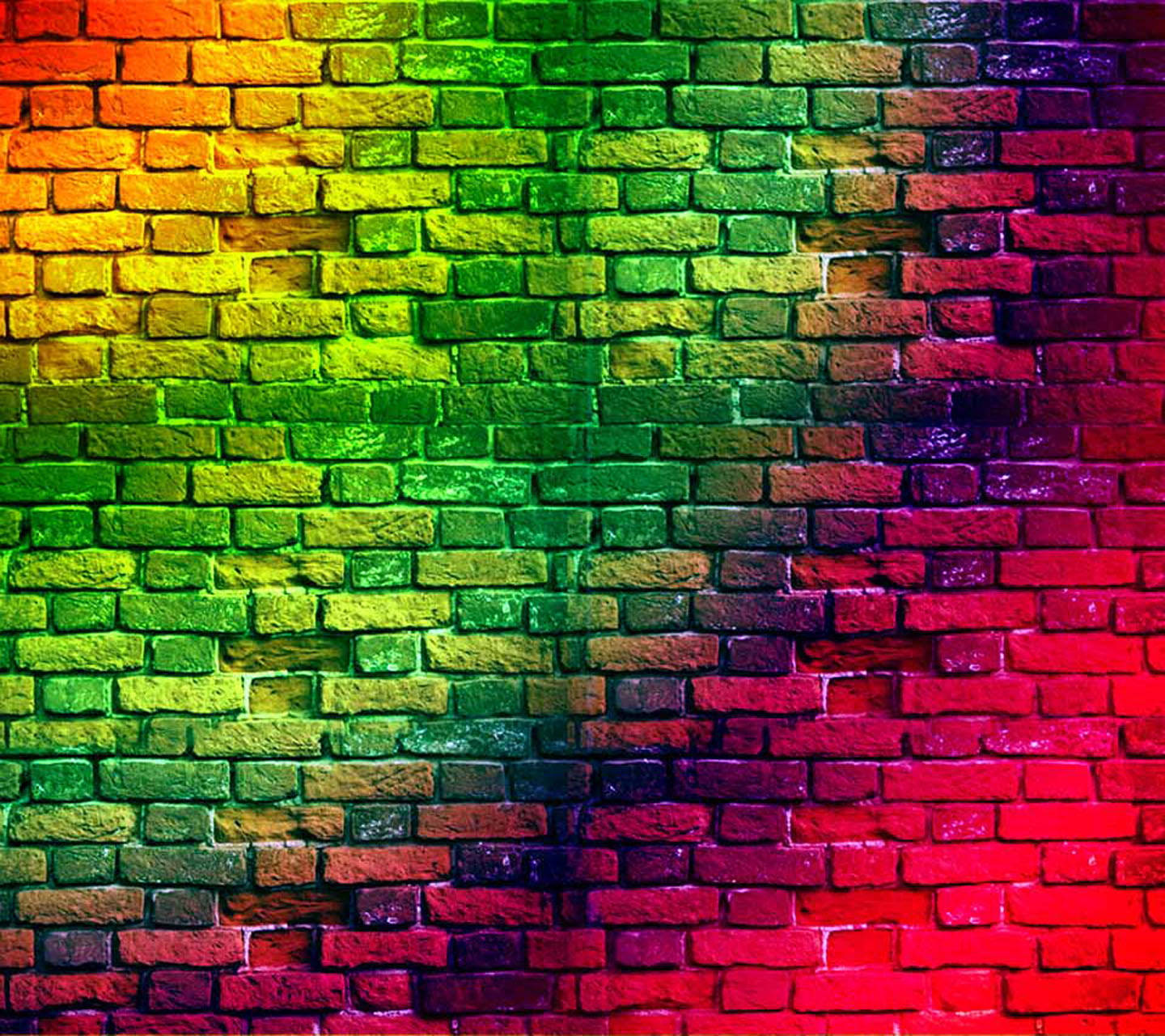 Flerfarvet Brick Wall Wallpaper