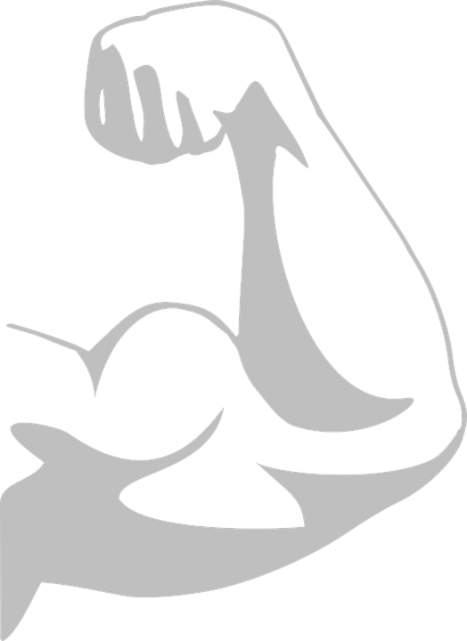 Flexed Bicep Outline PNG