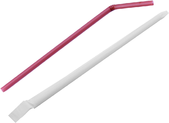 Flexible Plastic Straws PNG
