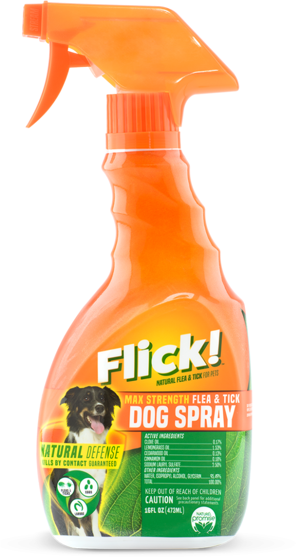 Flick Natural Flea Tick Dog Spray Bottle PNG