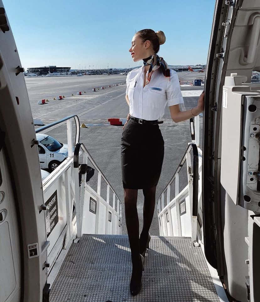 Beautiful Flight Attendant Picture