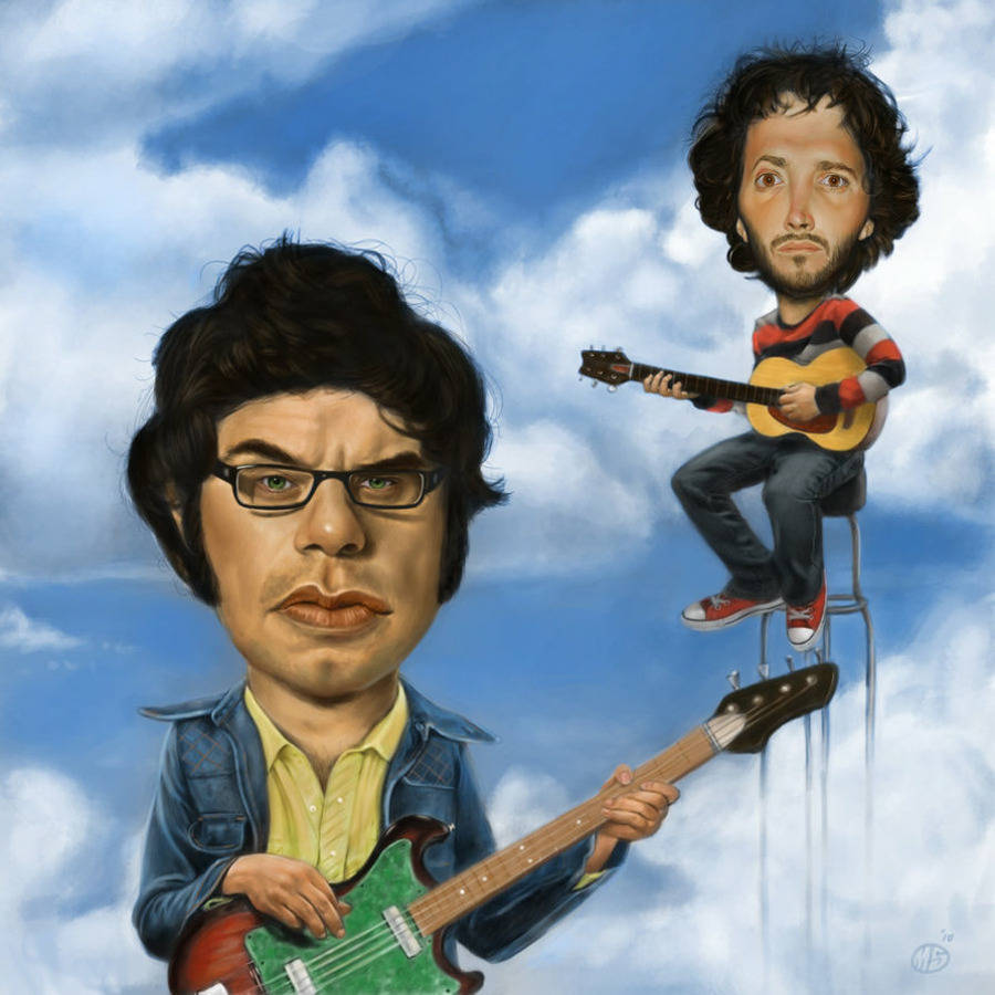 Flight Of The Conchords Realistic Caricatures Wallpaper