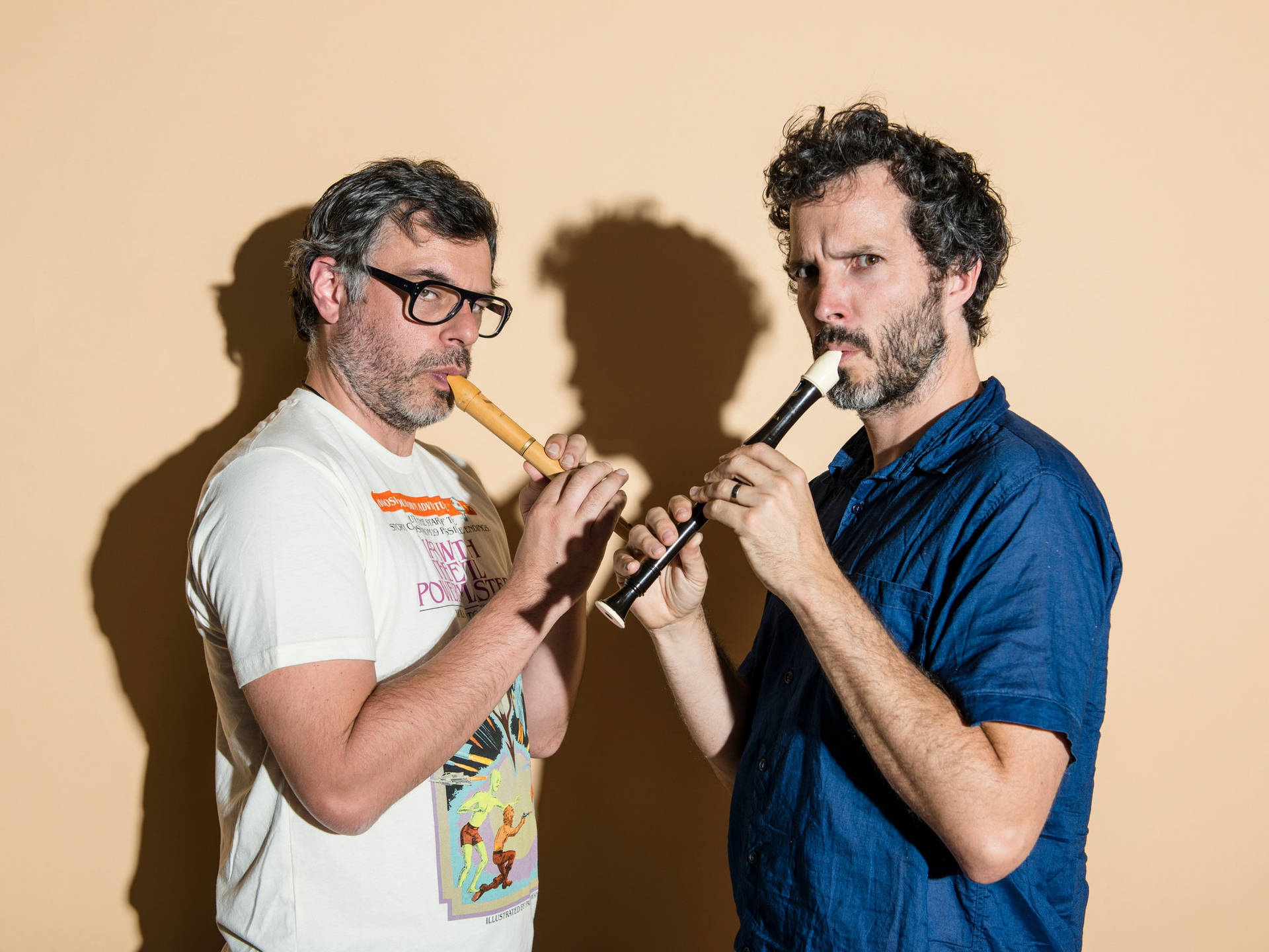 Flight Of The Conchords With Flutes Wallpaper