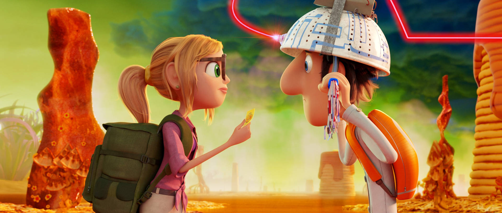 Flint And Sam Cloudy With A Chance Of Meatballs 2 Wallpaper