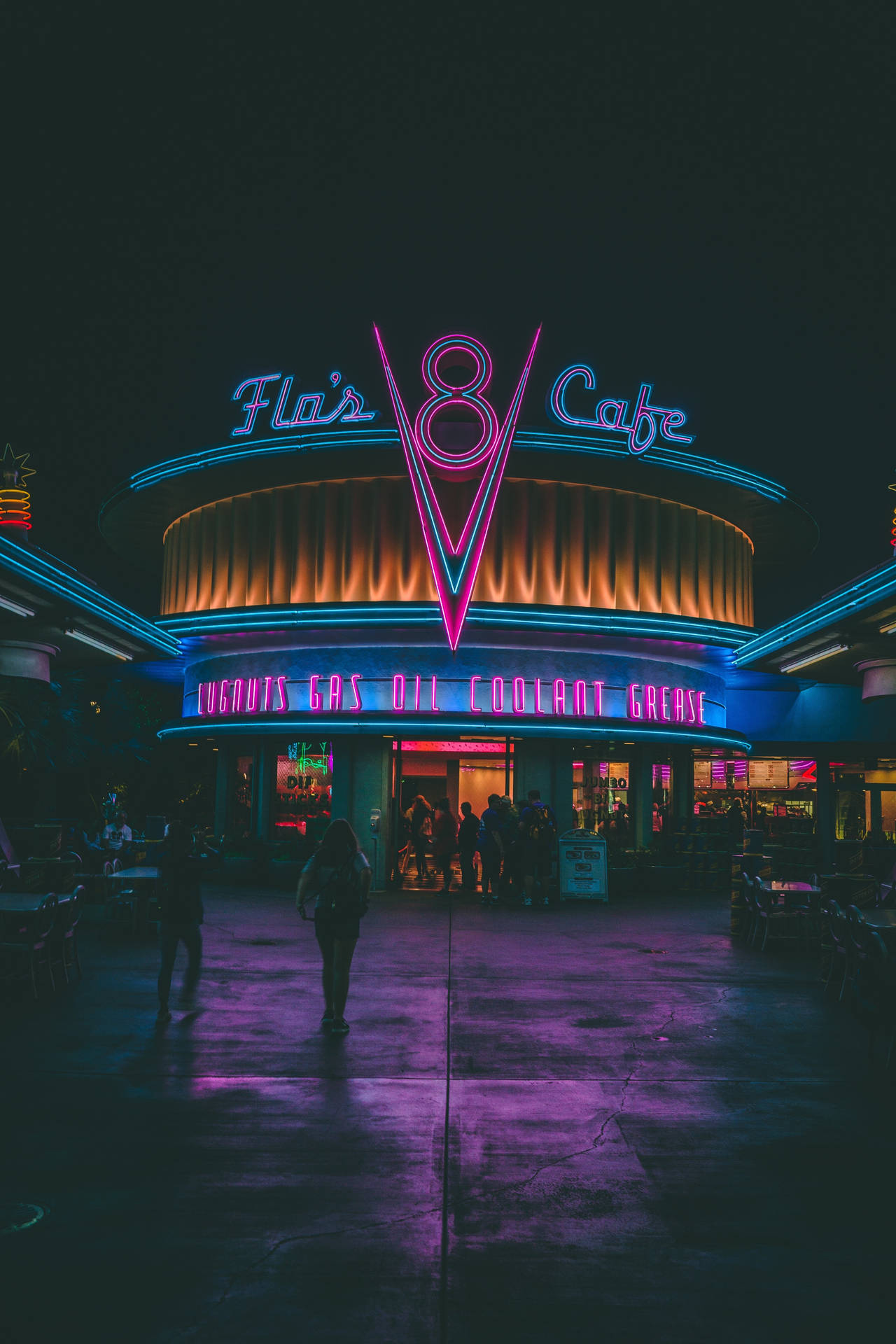 Flo's V8 Cafe At Disney California Adventure Park Background