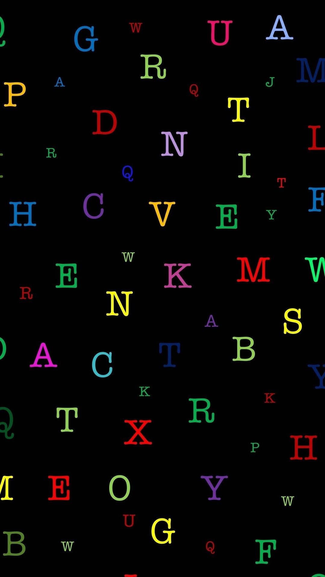 Floating Alphabets In The Dark Wallpaper