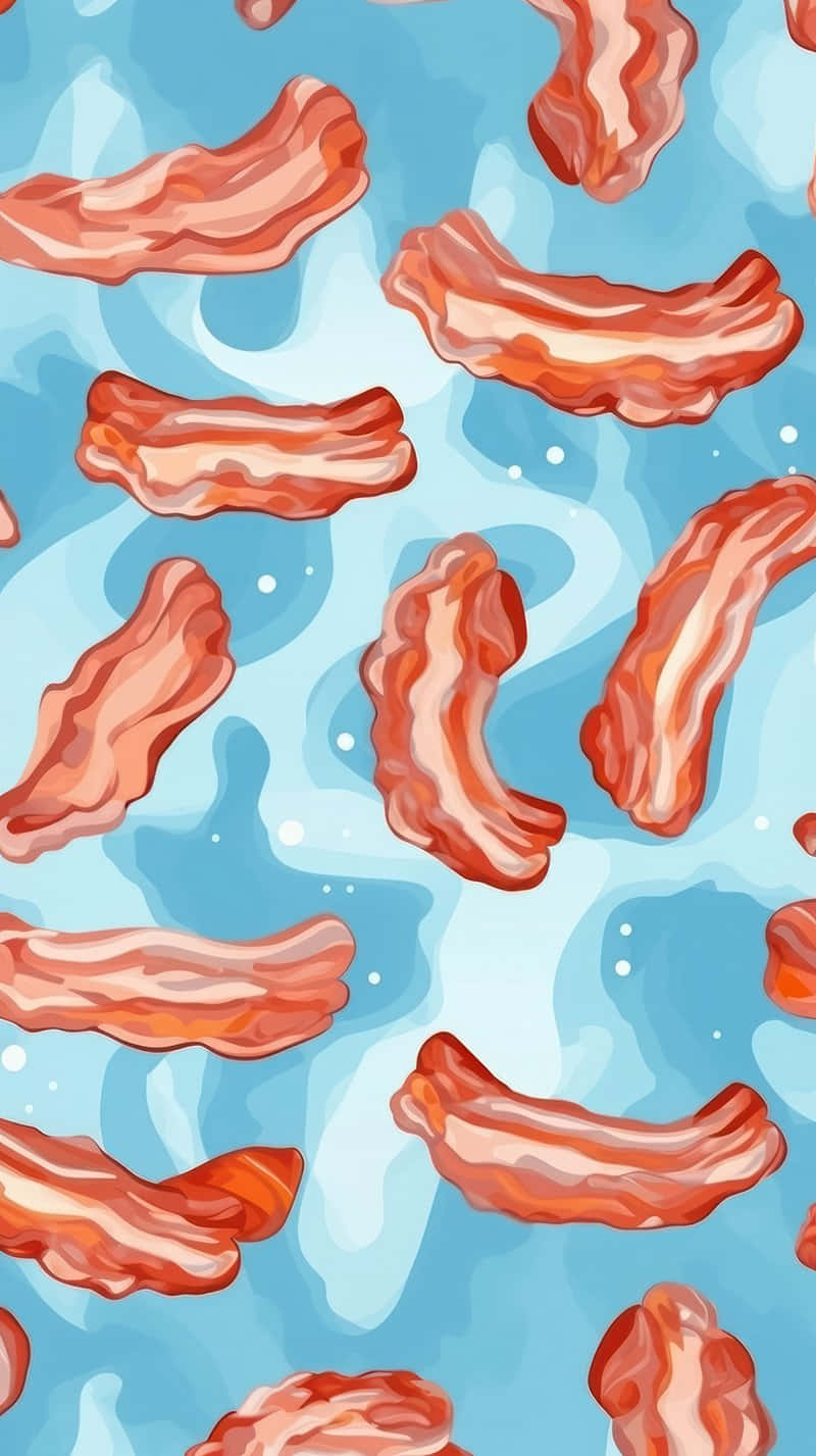 Pola Bacon Mengapung Wallpaper