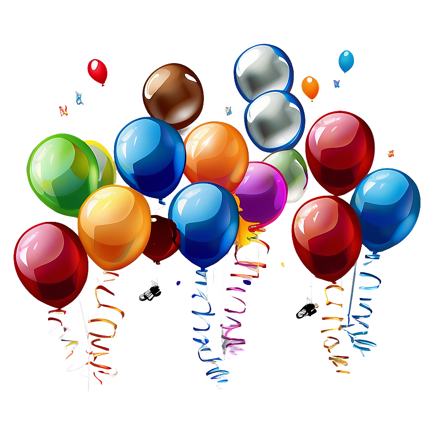 Floating Balloons Png 05042024 PNG