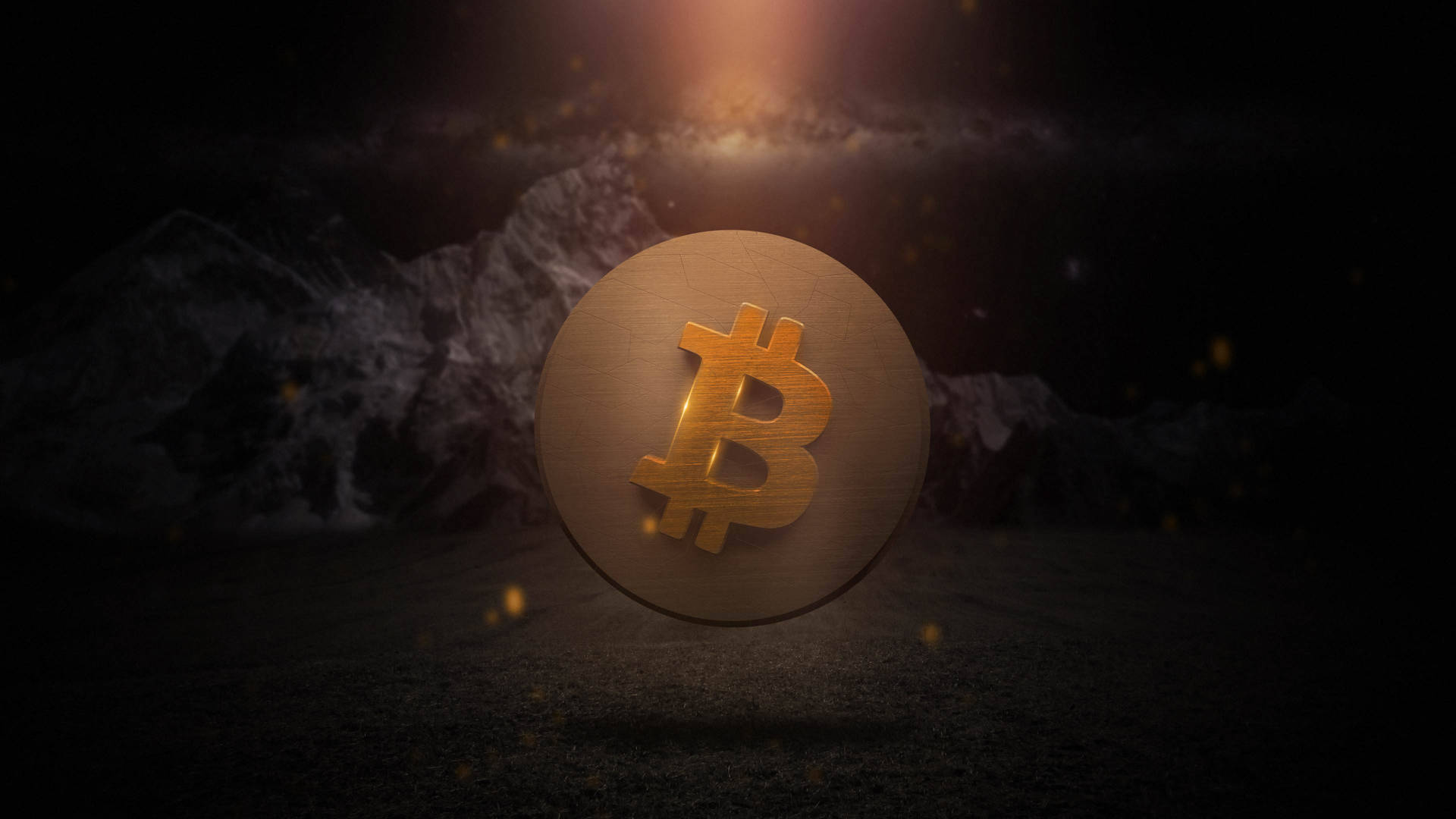 Floating Bitcoin Art Background