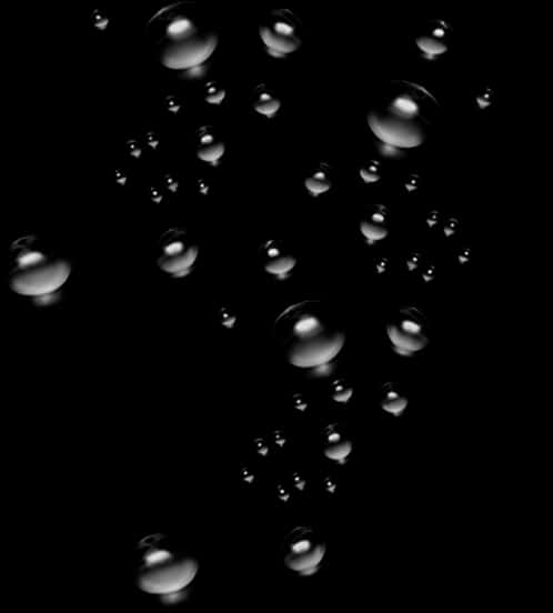 Floating Bubblesin Darkness PNG