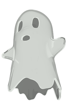Floating Cartoon Ghost Graphic PNG