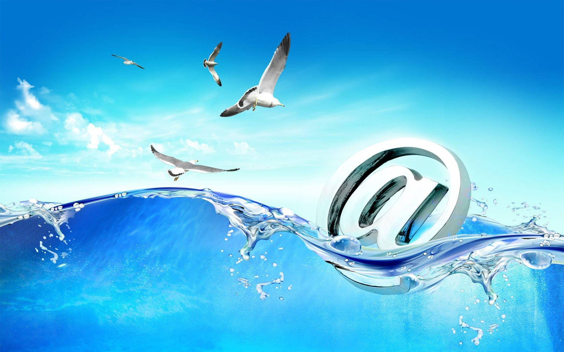 Floating Email Symbol Wallpaper
