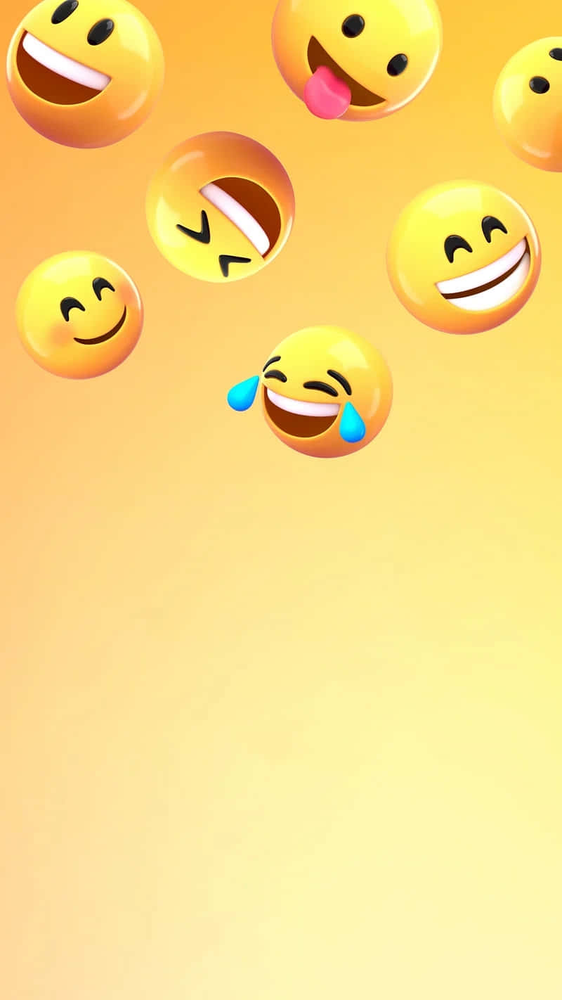 Floating Emoji Expressions Background Wallpaper