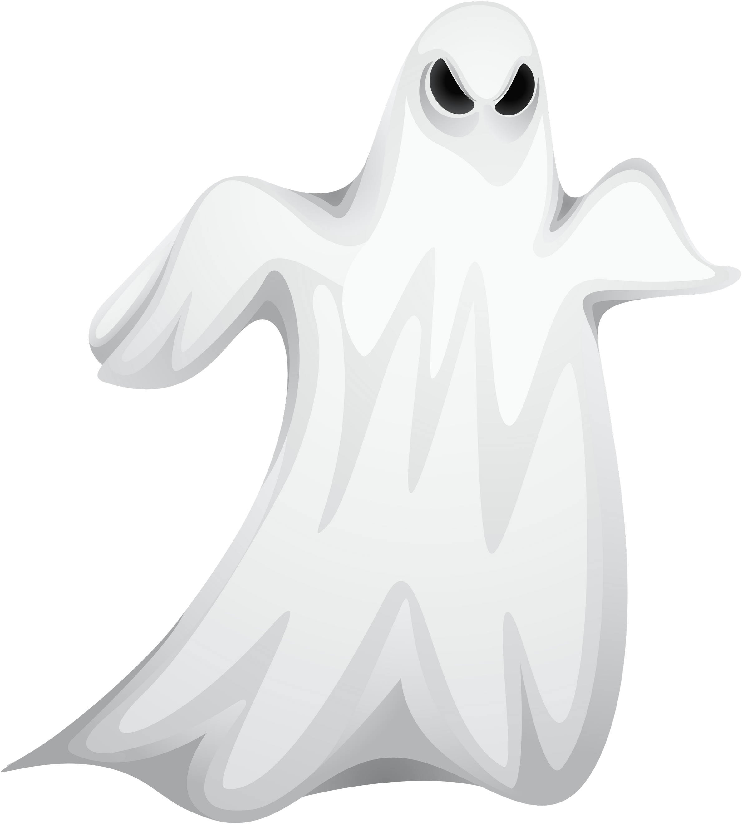 Floating Halloween Ghost Cartoon PNG